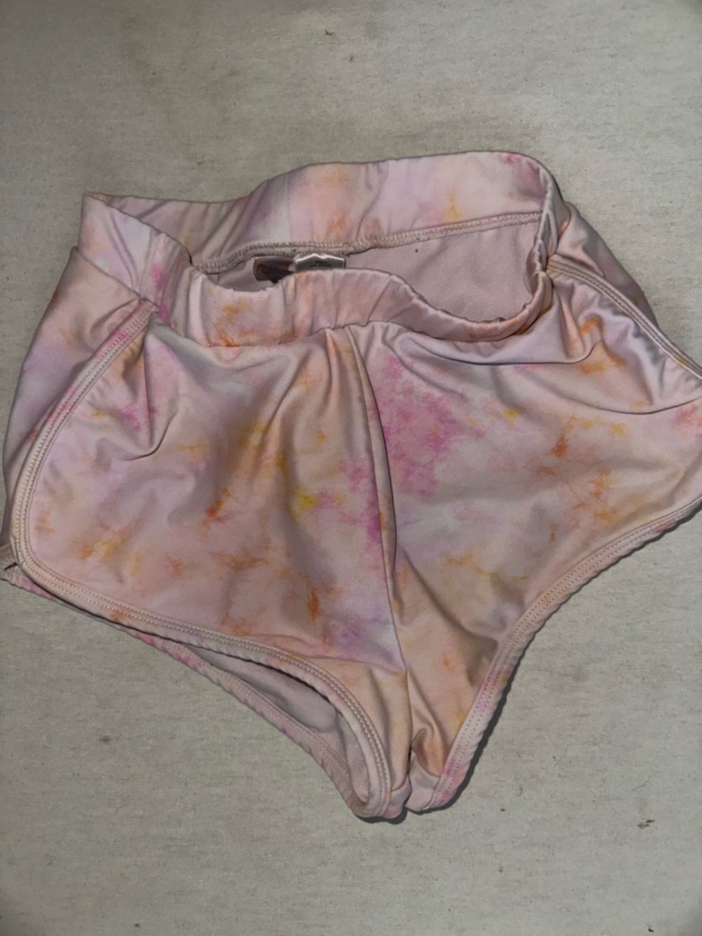 Kids Size M Decree Pink Tie-Dye Athletic Shorts